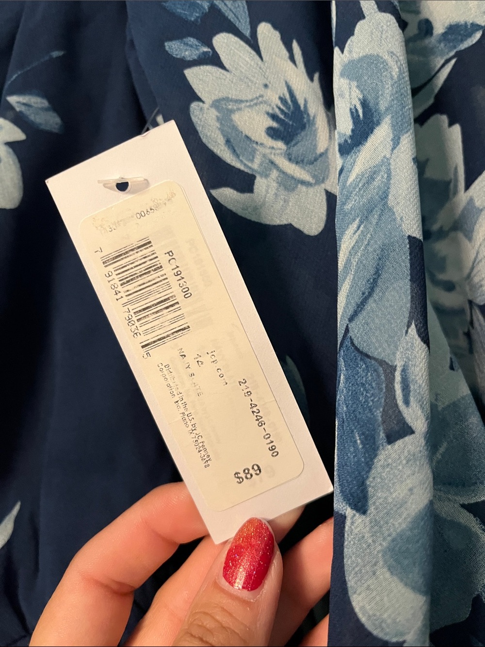 Premier Floral Navy and Light Blue Dress - Picture 3 of 8